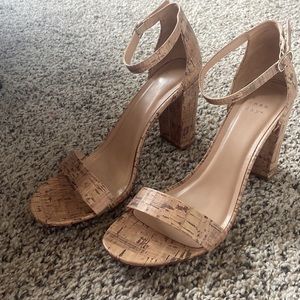 Size 10 “cork” heels never worn